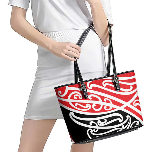 All Red New Zealand Kowhai Ngutukak Leather Tote Bag - Aussie Hoodie