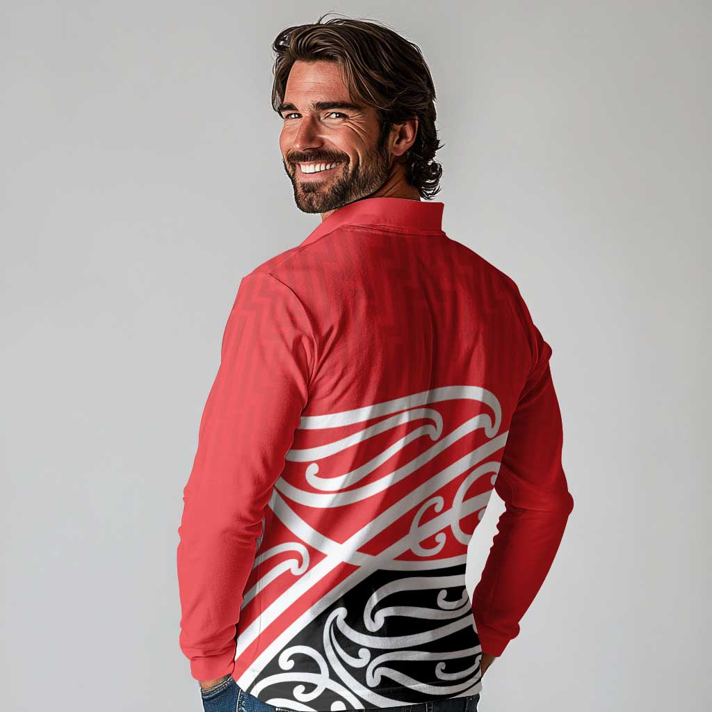 All Red New Zealand Kowhai Ngutukak Long Sleeve Polo Shirt - Aussie Hoodie