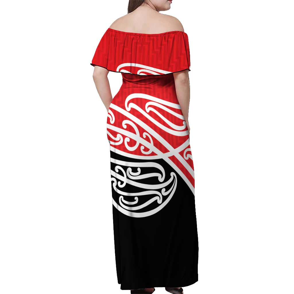 All Red New Zealand Kowhai Ngutukak Off Shoulder Maxi Dress - Aussie Hoodie