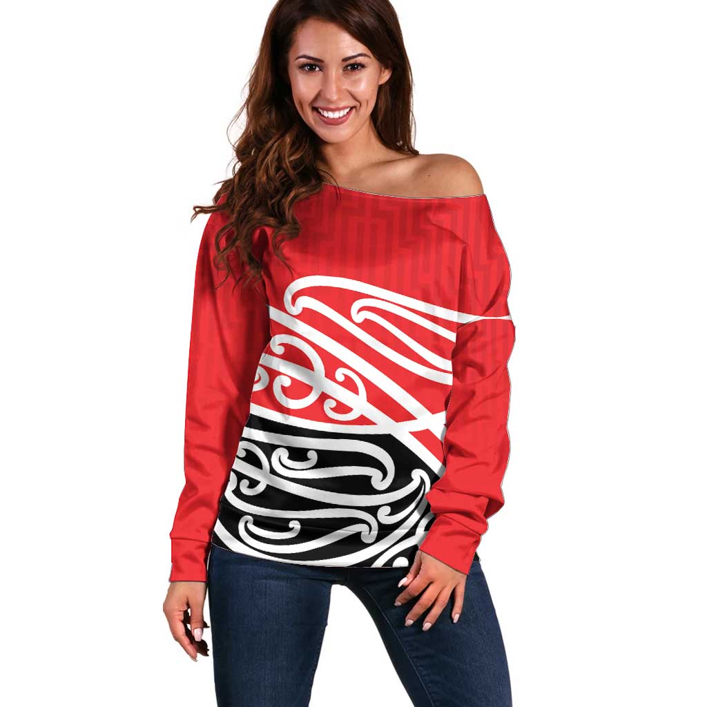 All Red New Zealand Kowhai Ngutukak Off Shoulder Sweater - Aussie Hoodie