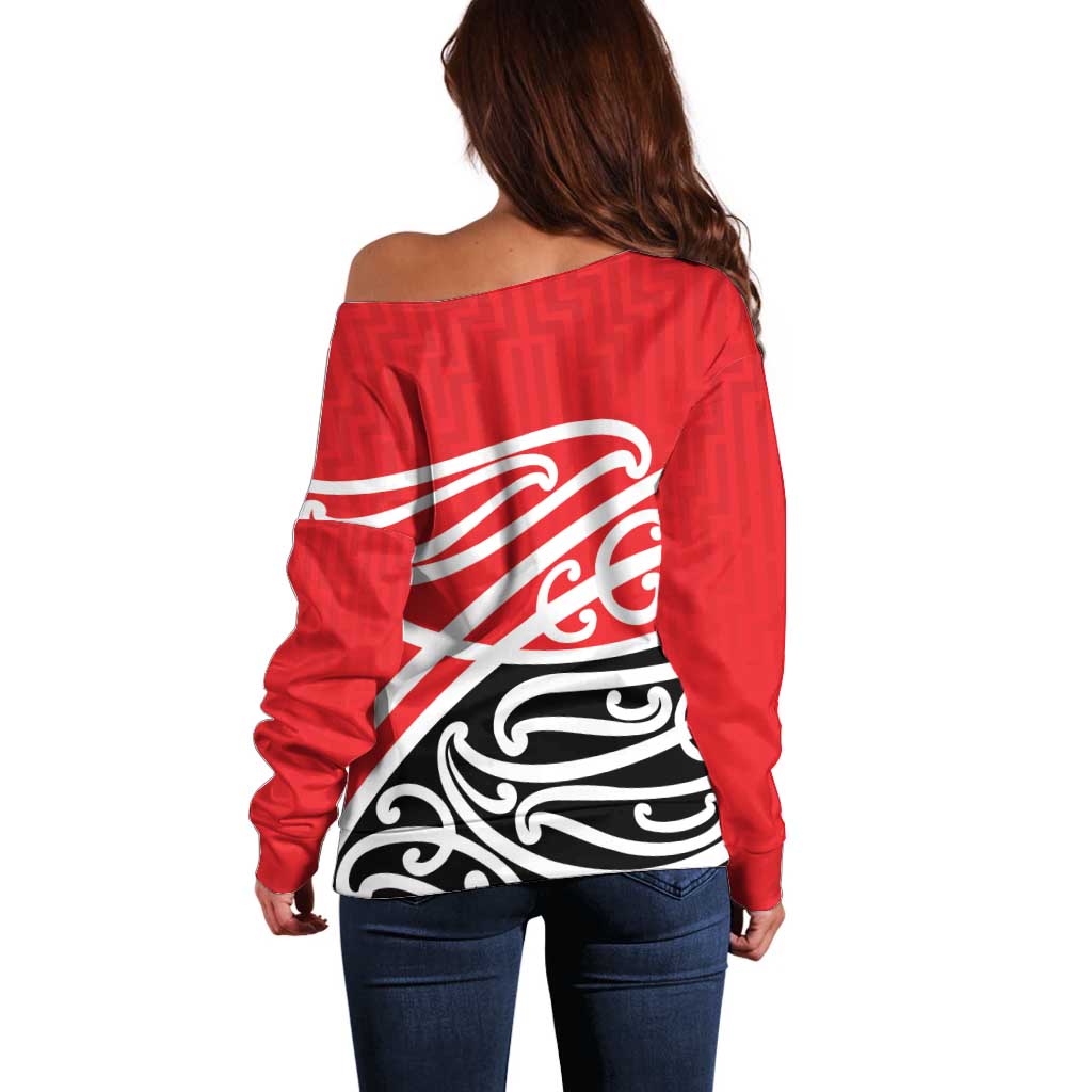 All Red New Zealand Kowhai Ngutukak Off Shoulder Sweater - Aussie Hoodie
