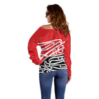 All Red New Zealand Kowhai Ngutukak Off Shoulder Sweater - Aussie Hoodie