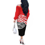 All Red New Zealand Kowhai Ngutukak Off The Shoulder Long Sleeve Dress - Aussie Hoodie