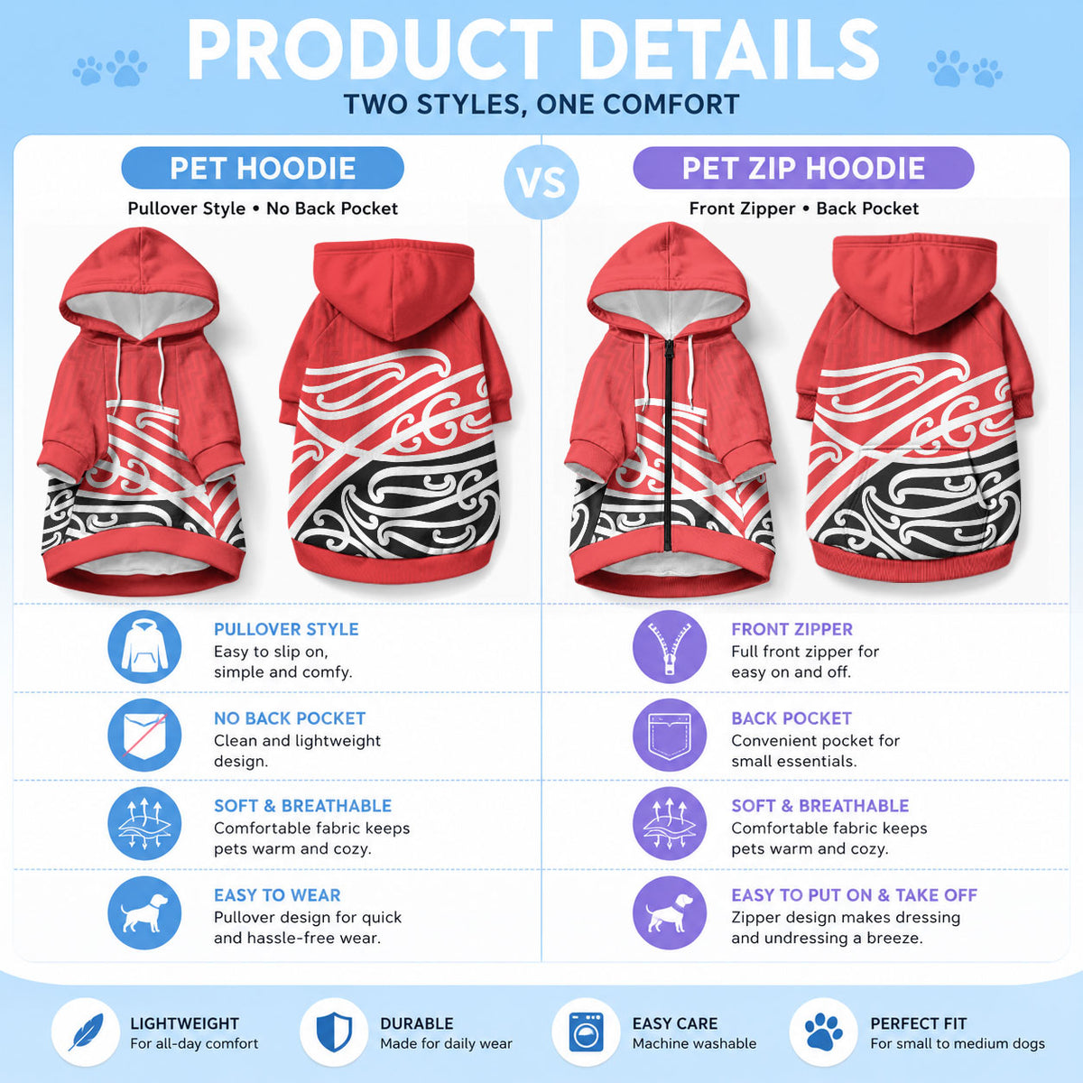 All Red New Zealand Kowhai Ngutukaka Pet Hoodie