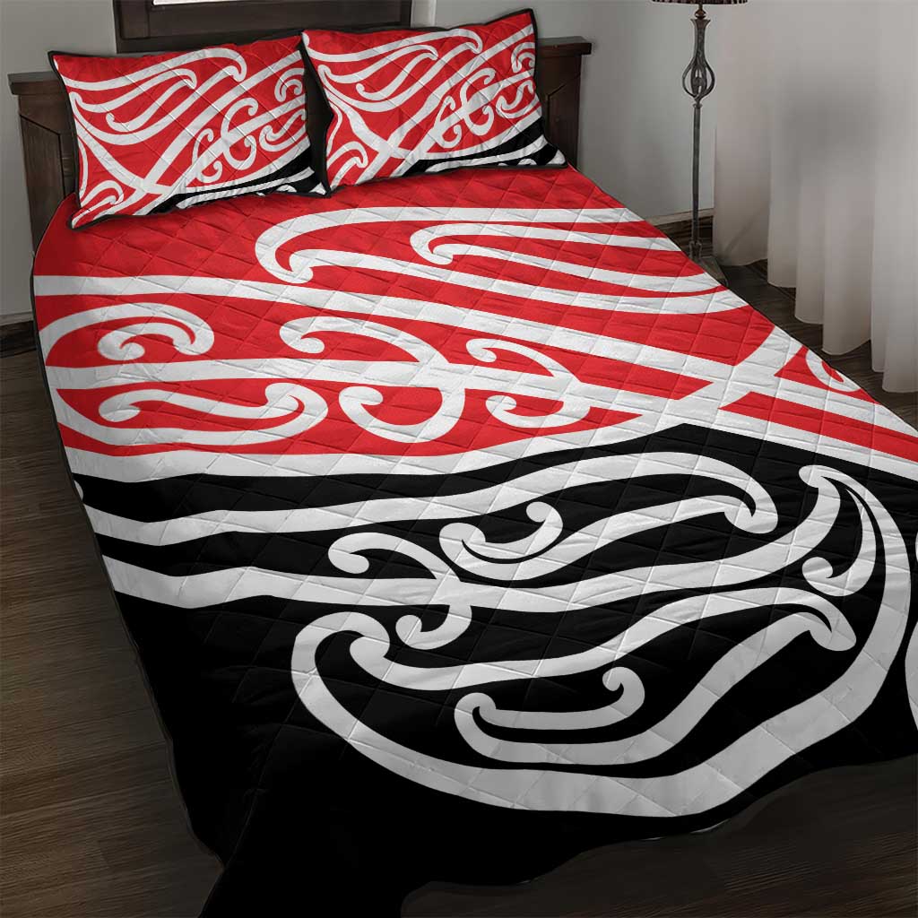 All Red New Zealand Kowhai Ngutukak Quilt Bed Set - Aussie Hoodie