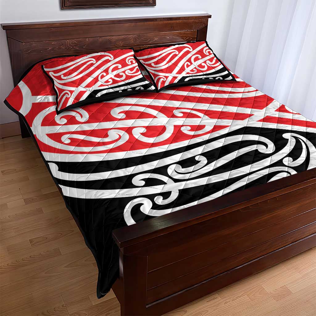 All Red New Zealand Kowhai Ngutukak Quilt Bed Set - Aussie Hoodie