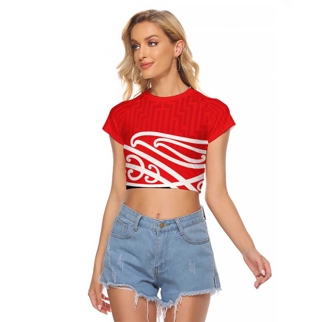 All Red New Zealand Kowhai Ngutukak Raglan Cropped T Shirt - Aussie Hoodie
