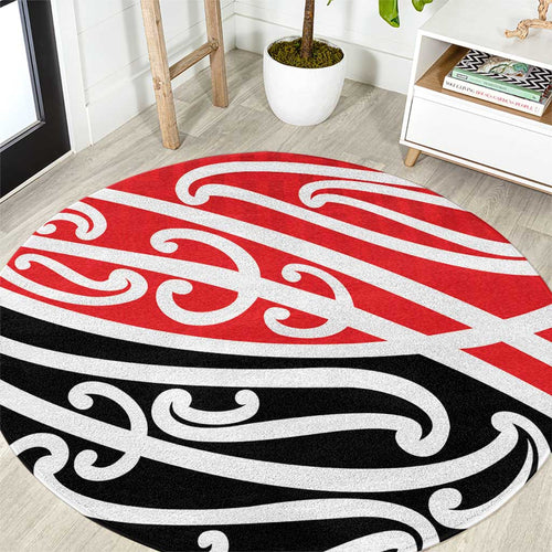 All Red New Zealand Kowhai Ngutukak Round Carpet - Aussie Hoodie