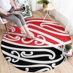 All Red New Zealand Kowhai Ngutukak Round Carpet - Aussie Hoodie