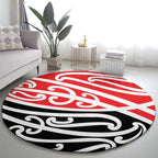 All Red New Zealand Kowhai Ngutukak Round Carpet - Aussie Hoodie