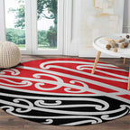 All Red New Zealand Kowhai Ngutukak Round Carpet - Aussie Hoodie