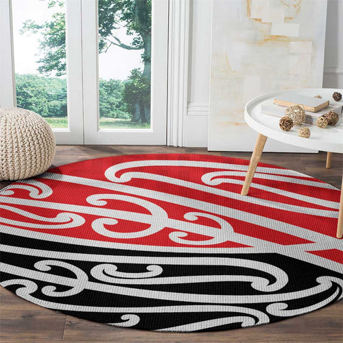 All Red New Zealand Kowhai Ngutukak Round Carpet - Aussie Hoodie