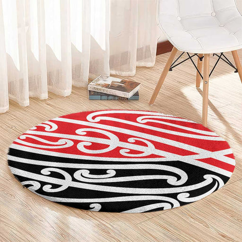All Red New Zealand Kowhai Ngutukak Round Carpet - Aussie Hoodie