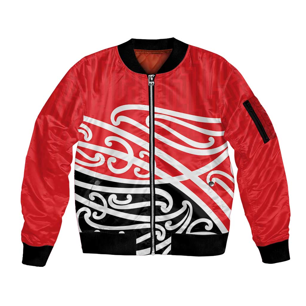 All Red New Zealand Kowhai Ngutukak Sleeve Zip Bomber Jacket - Aussie Hoodie