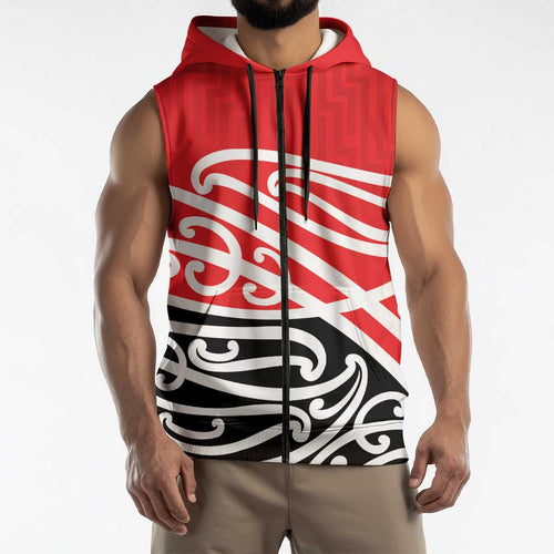 All Red New Zealand Kowhai Ngutukak Sleeveless Zip Hoodie LT9