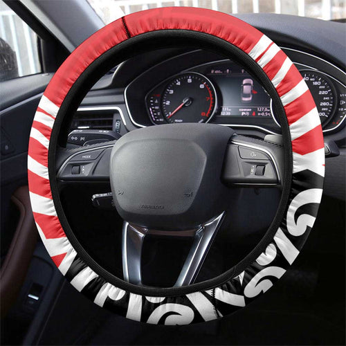 All Red New Zealand Kowhai Ngutukak Steering Wheel Cover - Aussie Hoodie