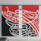 All Red New Zealand Kowhai Ngutukak Window Curtain - Aussie Hoodie