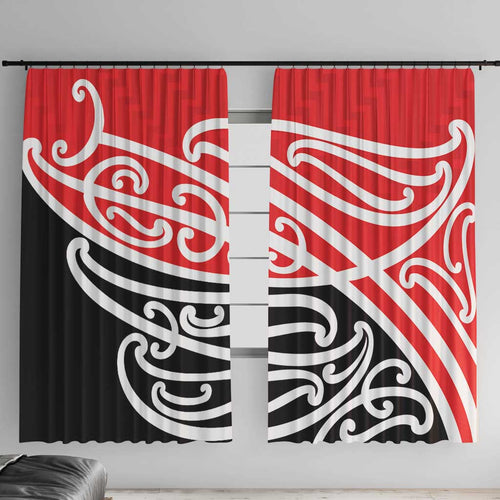 All Red New Zealand Kowhai Ngutukak Window Curtain - Aussie Hoodie