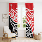 All Red New Zealand Kowhai Ngutukak Window Curtain - Aussie Hoodie
