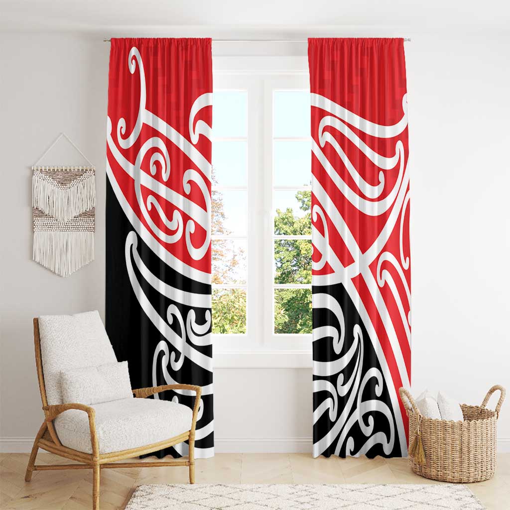 All Red New Zealand Kowhai Ngutukak Window Curtain - Aussie Hoodie