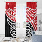All Red New Zealand Kowhai Ngutukak Window Curtain - Aussie Hoodie