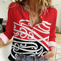 All Red New Zealand Kowhai Ngutukak Women Casual Shirt - Aussie Hoodie