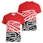 All Red New Zealand Kowhai Ngutukak Women V-Neck T-Shirt - Aussie Hoodie