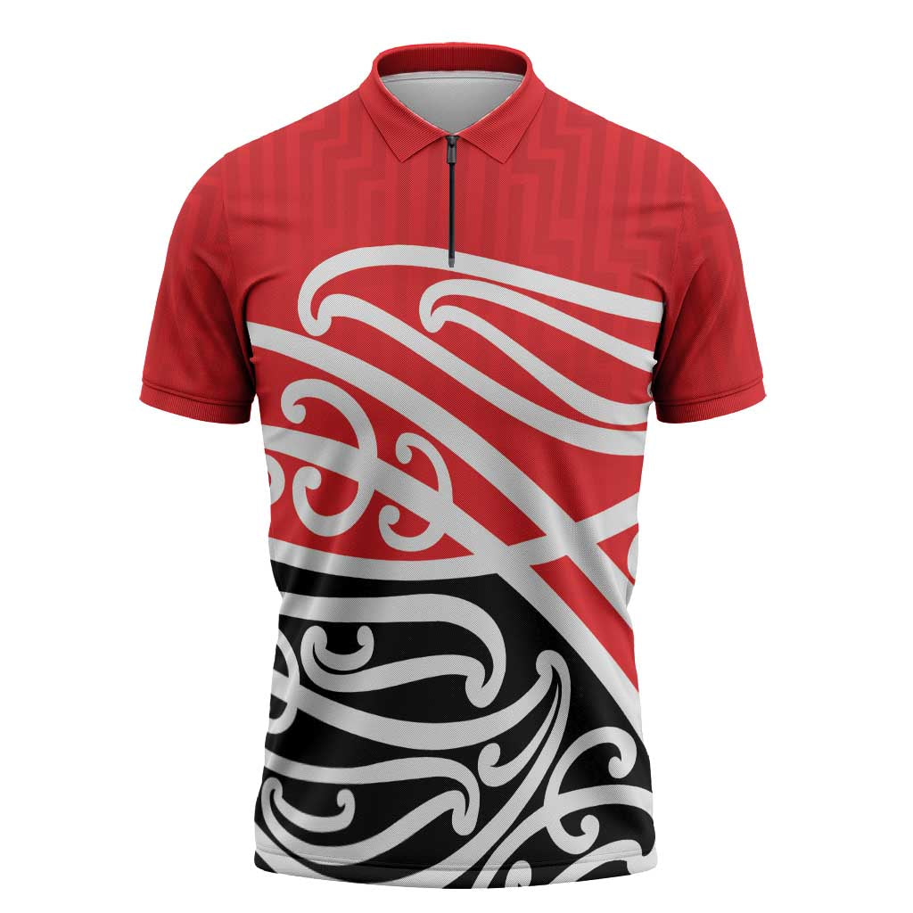 All Red New Zealand Kowhai Ngutukak Zipper Polo Shirt - Aussie Hoodie