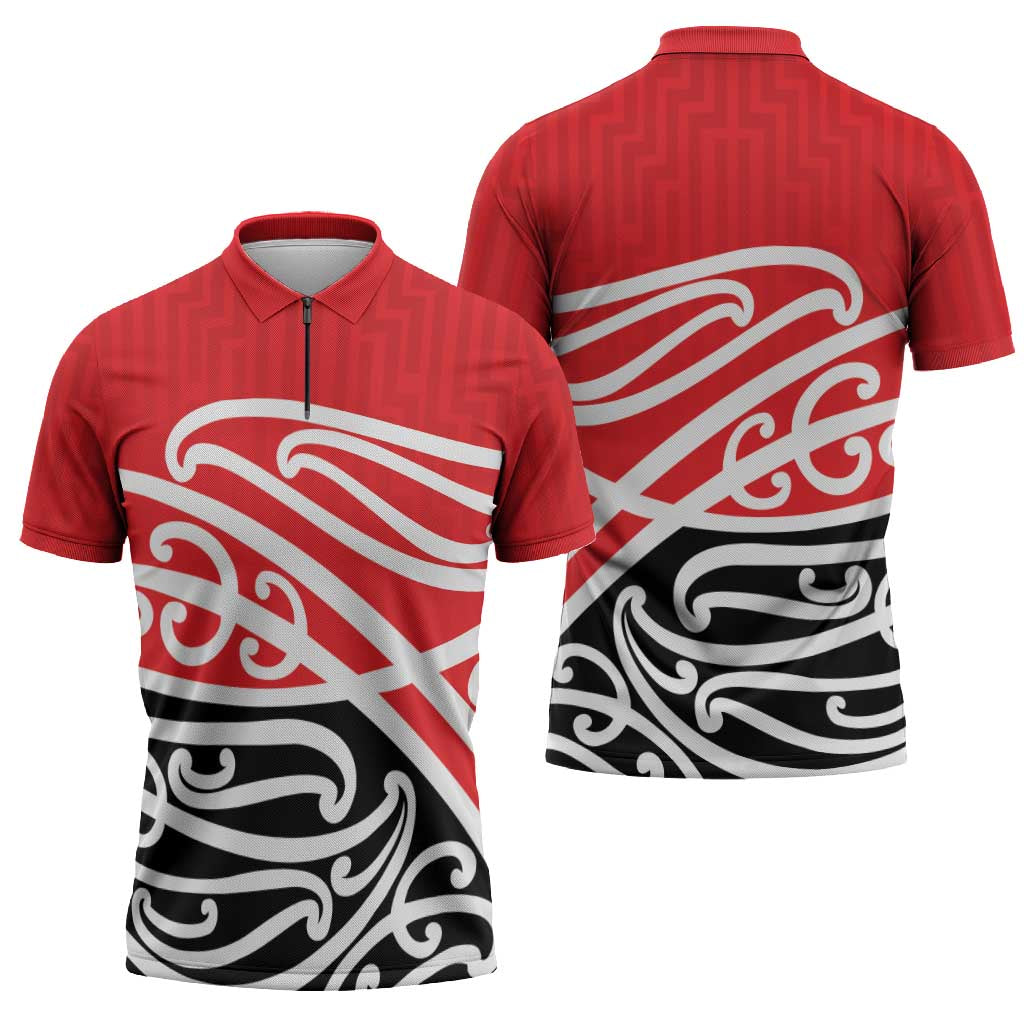 All Red New Zealand Kowhai Ngutukak Zipper Polo Shirt - Aussie Hoodie
