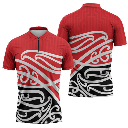 All Red New Zealand Kowhai Ngutukak Zipper Polo Shirt - Aussie Hoodie
