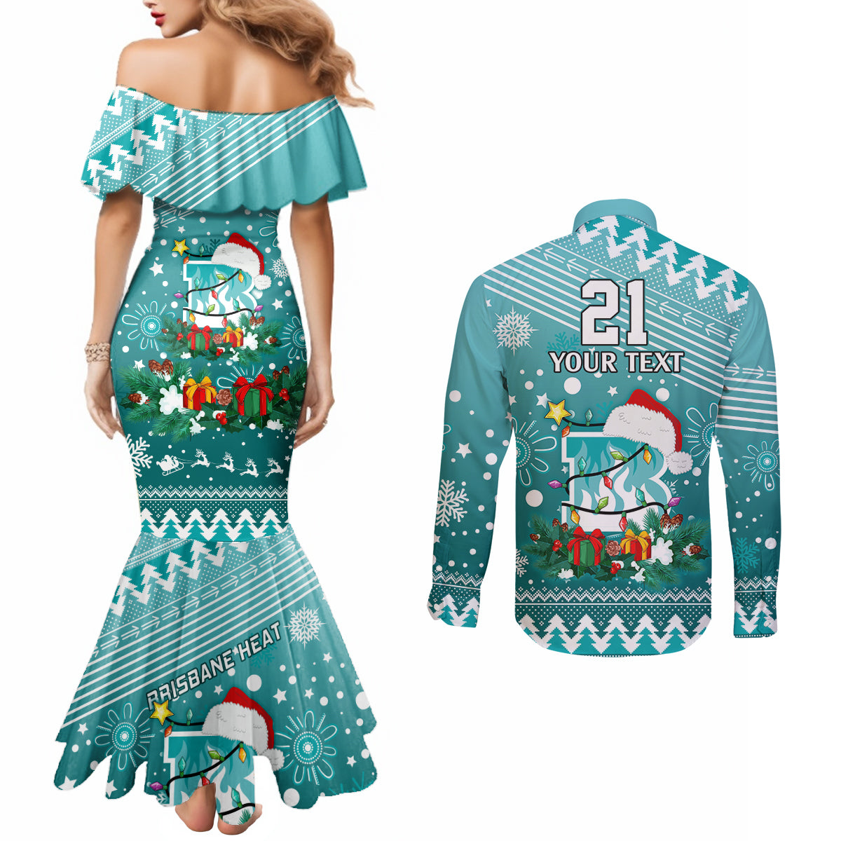 custom-heat-bbl-couples-matching-mermaid-dress-and-long-sleeve-button-shirt-christmas-vibe-2023