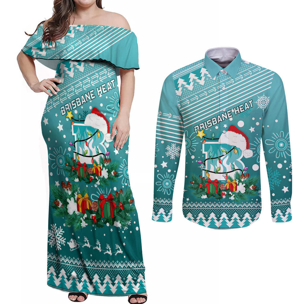 custom-heat-bbl-couples-matching-off-shoulder-maxi-dress-and-long-sleeve-button-shirt-christmas-vibe-2023