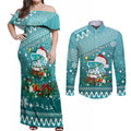 custom-heat-bbl-couples-matching-off-shoulder-maxi-dress-and-long-sleeve-button-shirt-christmas-vibe-2023