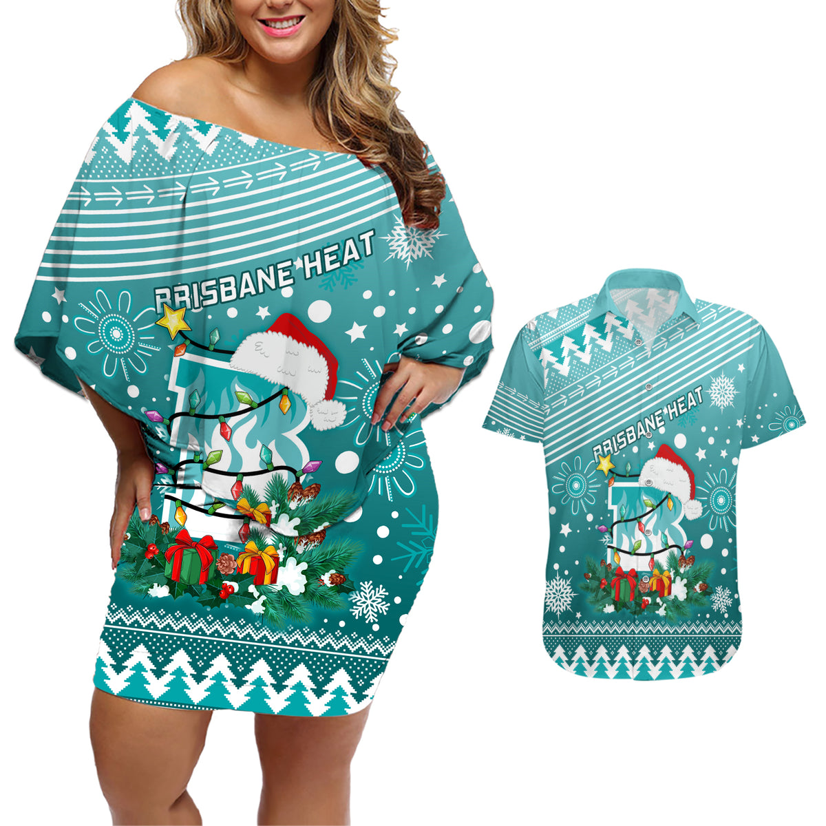 custom-heat-bbl-couples-matching-off-shoulder-short-dress-and-hawaiian-shirt-christmas-vibe-2023