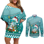 custom-heat-bbl-couples-matching-off-shoulder-short-dress-and-long-sleeve-button-shirt-christmas-vibe-2023