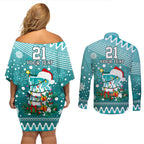 custom-heat-bbl-couples-matching-off-shoulder-short-dress-and-long-sleeve-button-shirt-christmas-vibe-2023