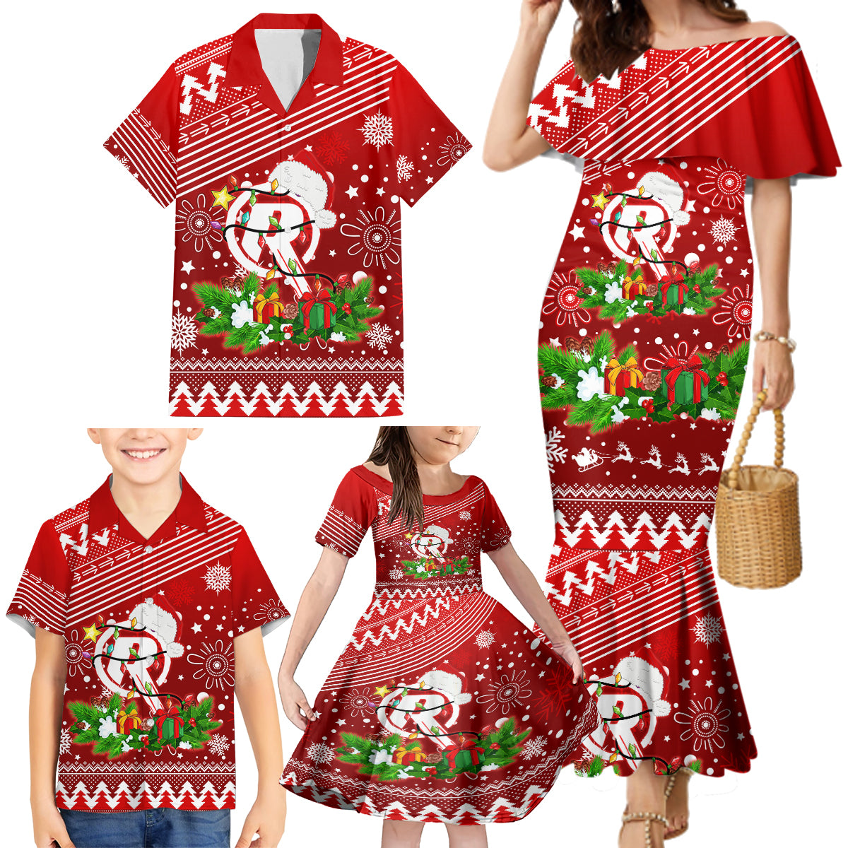 custom-renegades-bbl-family-matching-mermaid-dress-and-hawaiian-shirt-christmas-vibe-2023