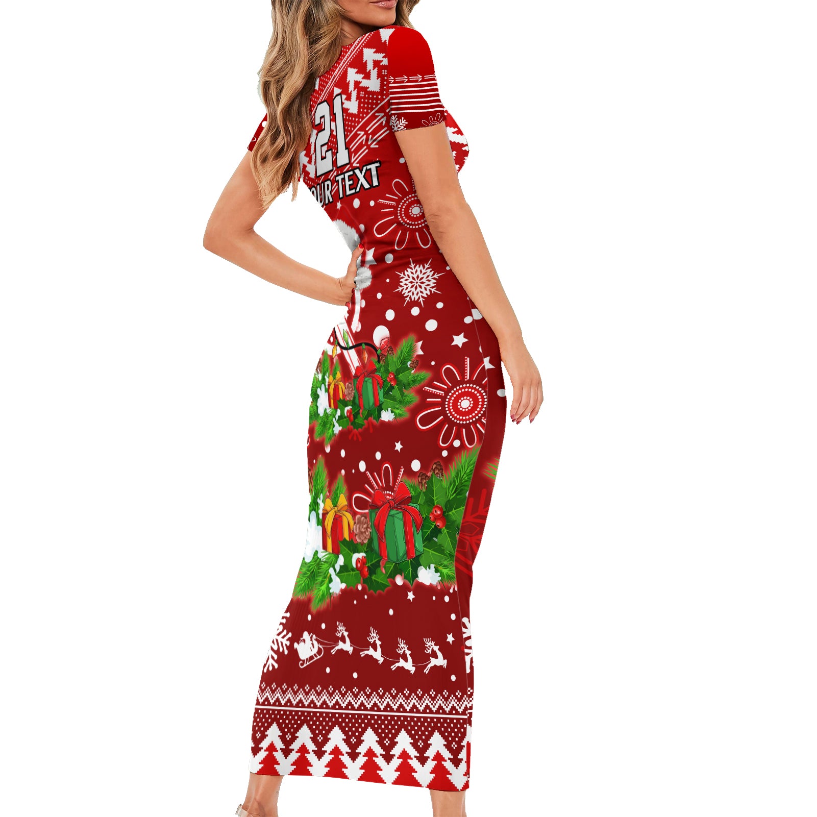 custom-renegades-bbl-family-matching-short-sleeve-bodycon-dress-and-hawaiian-shirt-christmas-vibe-2023