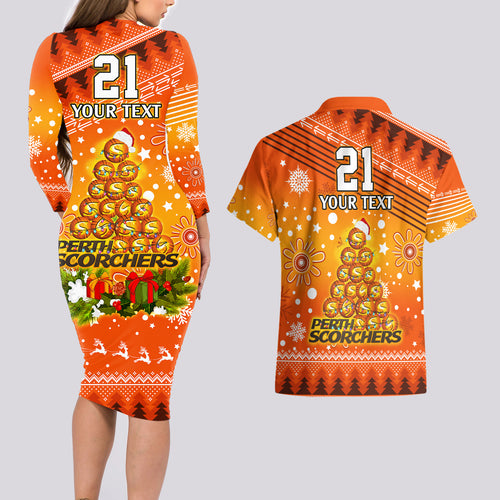 custom-scorchers-bbl-couples-matching-long-sleeve-bodycon-dress-and-hawaiian-shirt-christmas-vibe-2023