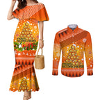 custom-scorchers-bbl-couples-matching-mermaid-dress-and-long-sleeve-button-shirt-christmas-vibe-2023
