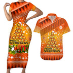 custom-scorchers-bbl-couples-matching-short-sleeve-bodycon-dress-and-hawaiian-shirt-christmas-vibe-2023