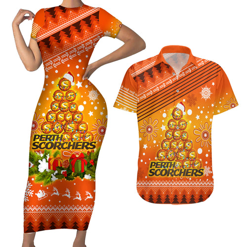 custom-scorchers-bbl-couples-matching-short-sleeve-bodycon-dress-and-hawaiian-shirt-christmas-vibe-2023