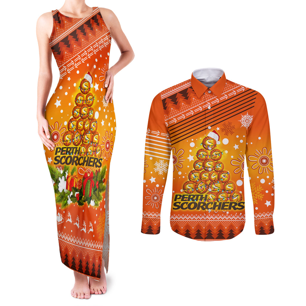custom-scorchers-bbl-couples-matching-tank-maxi-dress-and-long-sleeve-button-shirt-christmas-vibe-2023