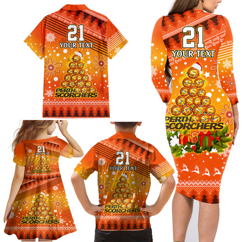 custom-scorchers-bbl-family-matching-long-sleeve-bodycon-dress-and-hawaiian-shirt-christmas-vibe-2023