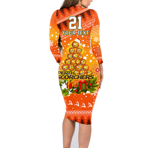 custom-scorchers-bbl-family-matching-long-sleeve-bodycon-dress-and-hawaiian-shirt-christmas-vibe-2023
