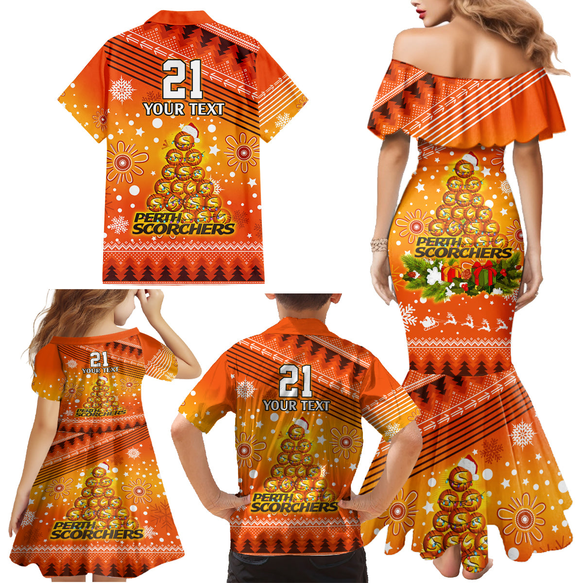 custom-scorchers-bbl-family-matching-mermaid-dress-and-hawaiian-shirt-christmas-vibe-2023