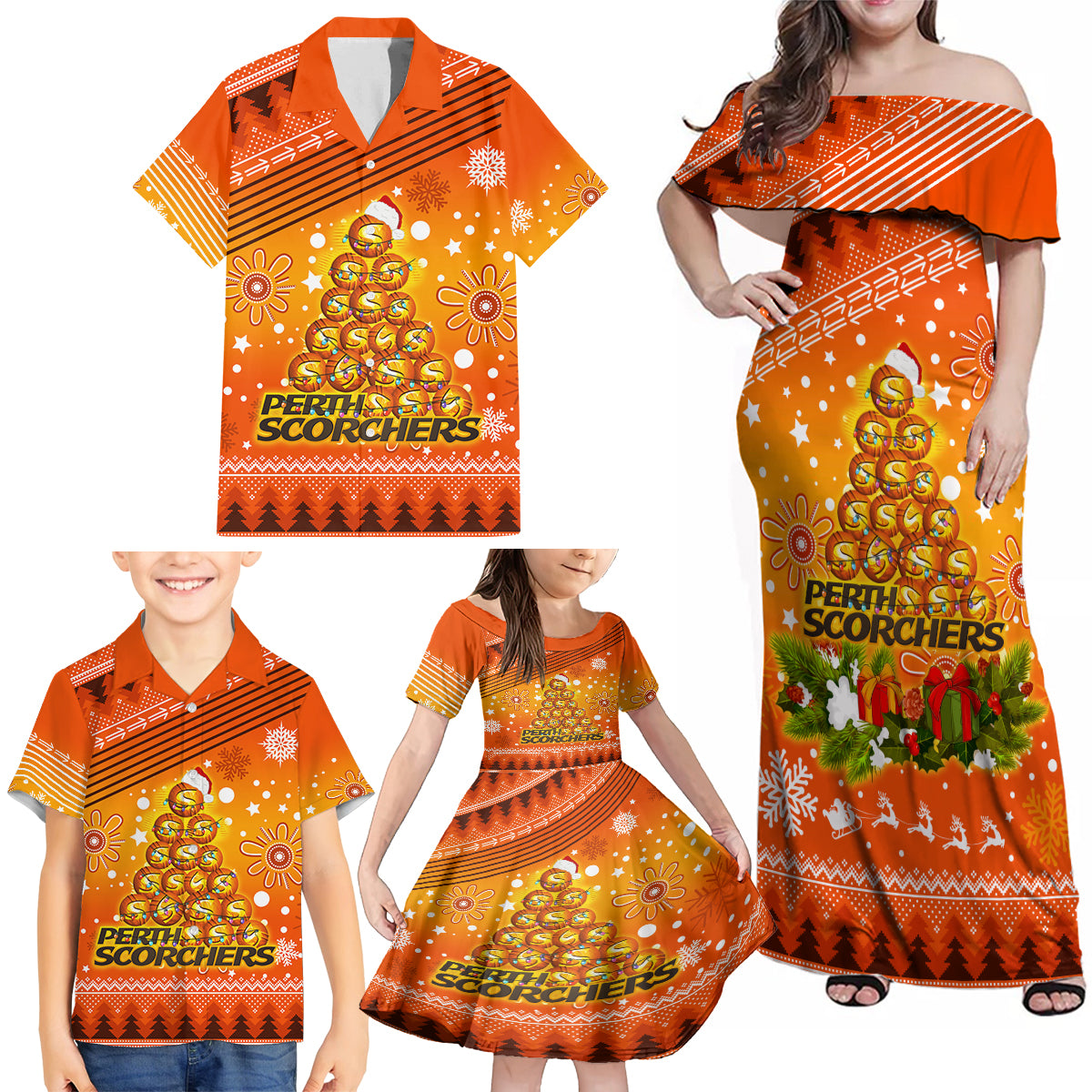 custom-scorchers-bbl-family-matching-off-shoulder-maxi-dress-and-hawaiian-shirt-christmas-vibe-2023
