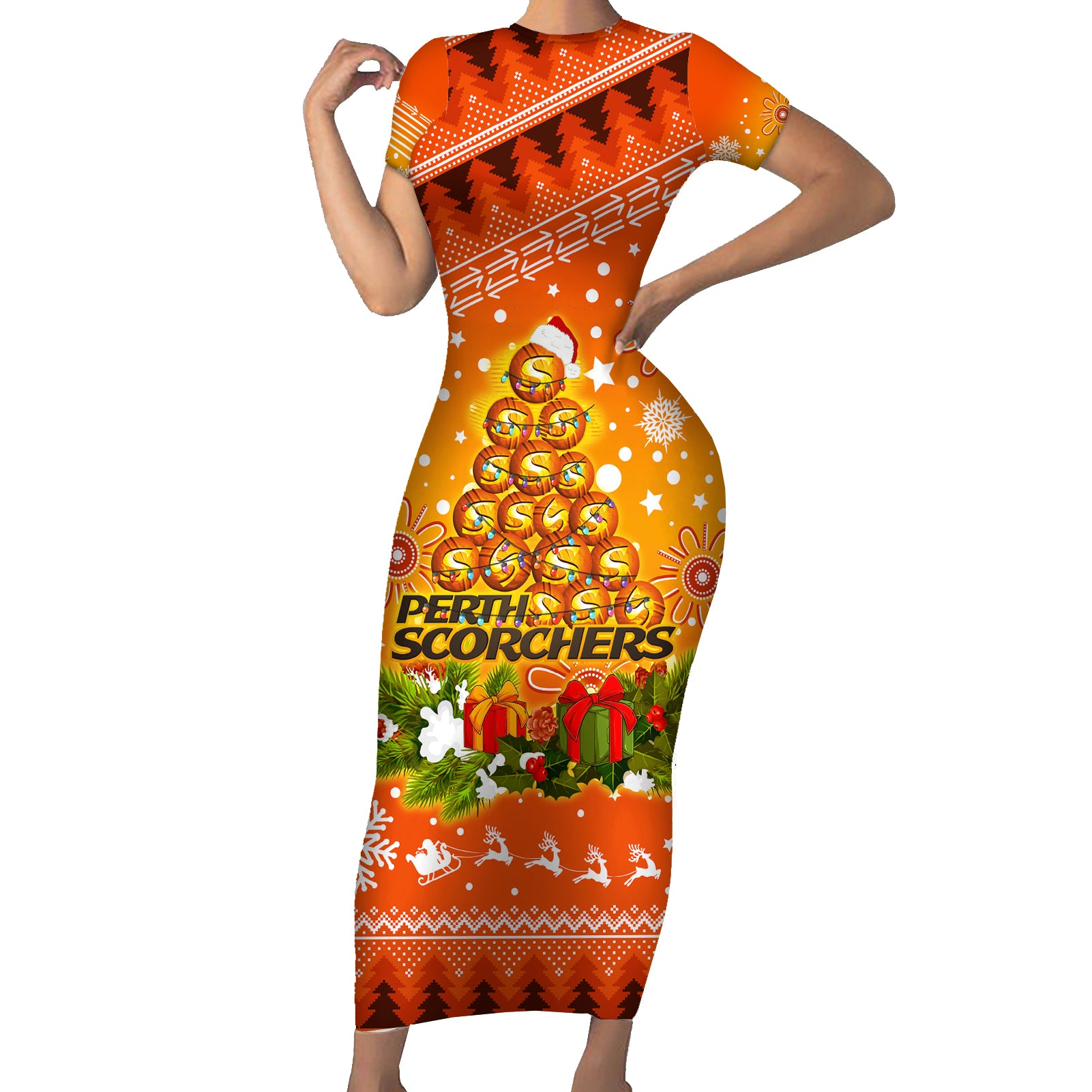 custom-scorchers-bbl-short-sleeve-bodycon-dress-christmas-vibe-2023
