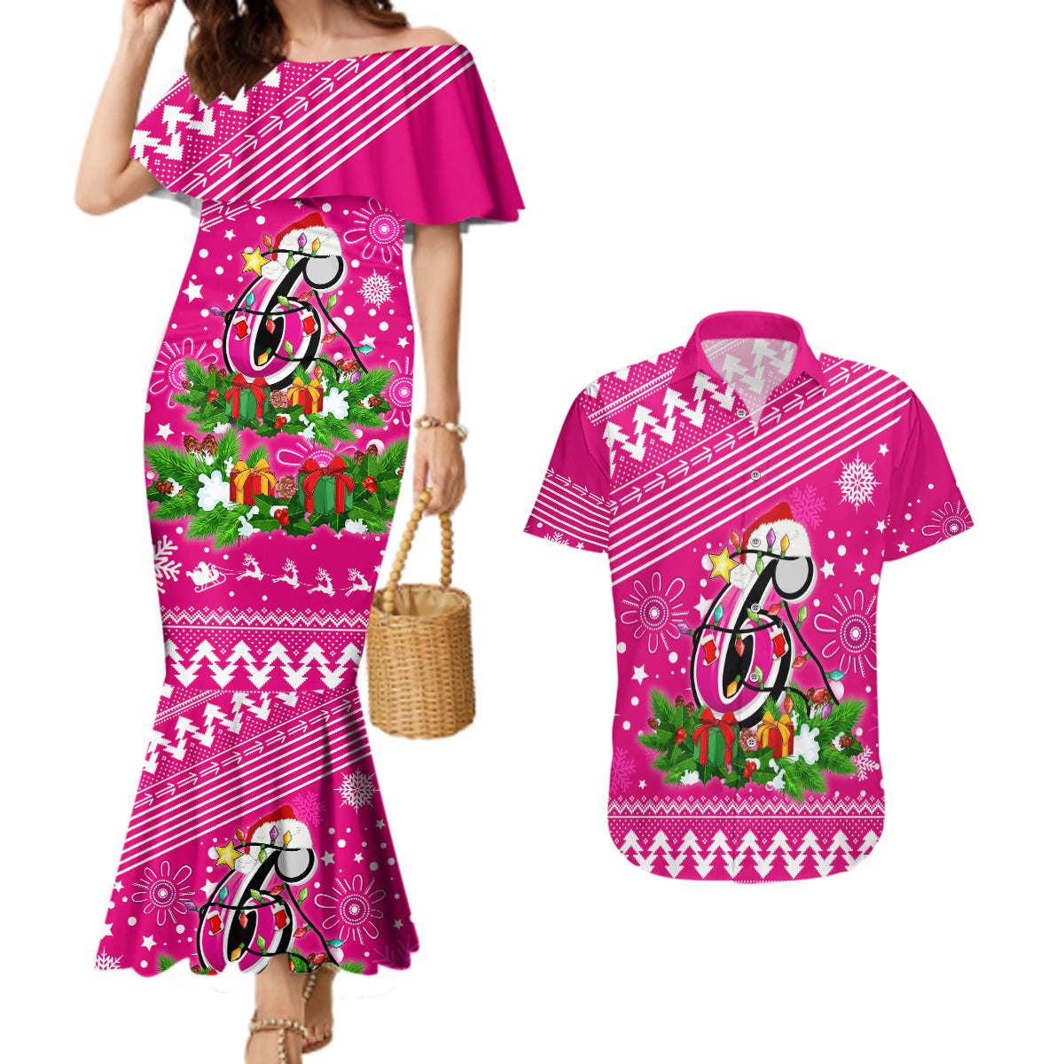 custom-sixers-bbl-couples-matching-mermaid-dress-and-hawaiian-shirt-christmas-vibe-2023
