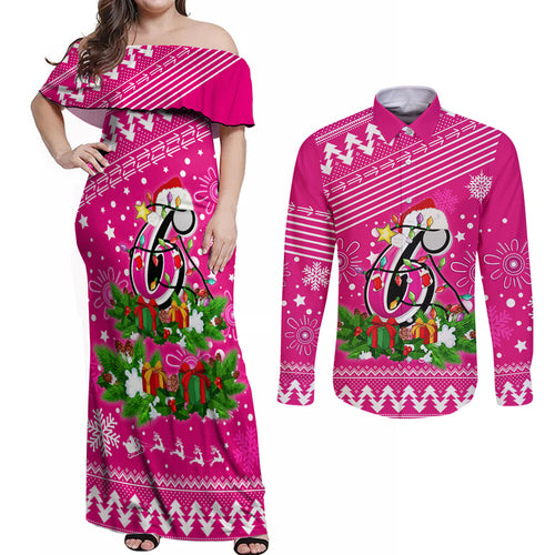 custom-sixers-bbl-couples-matching-off-shoulder-maxi-dress-and-long-sleeve-button-shirt-christmas-vibe-2023
